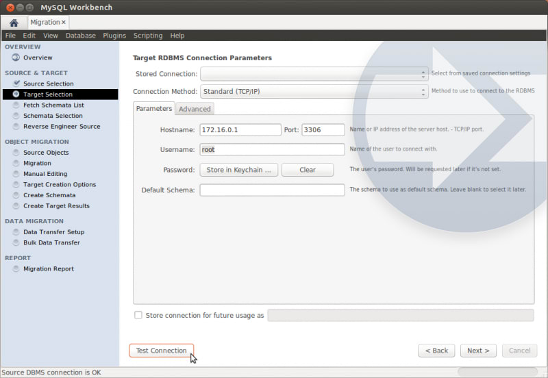 Segment MySQL - MySQL Connection Details